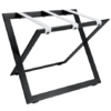 Black Stainless Steel Suitcase Support with Leather Straps